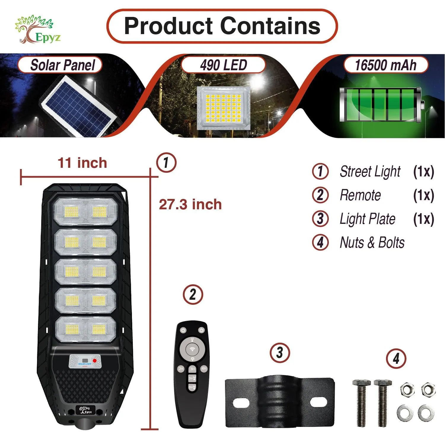 200 Watt Solar Street Light (White Light)