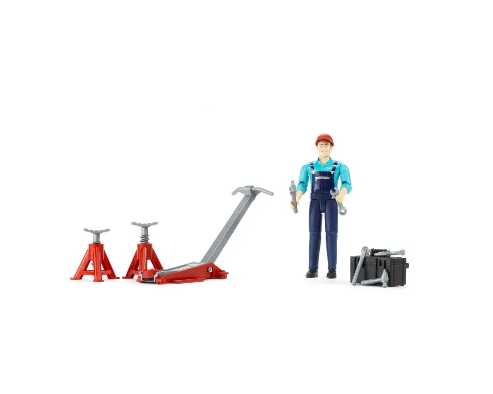 Bruder bworld Man with Repair Shop Accessories, 62100