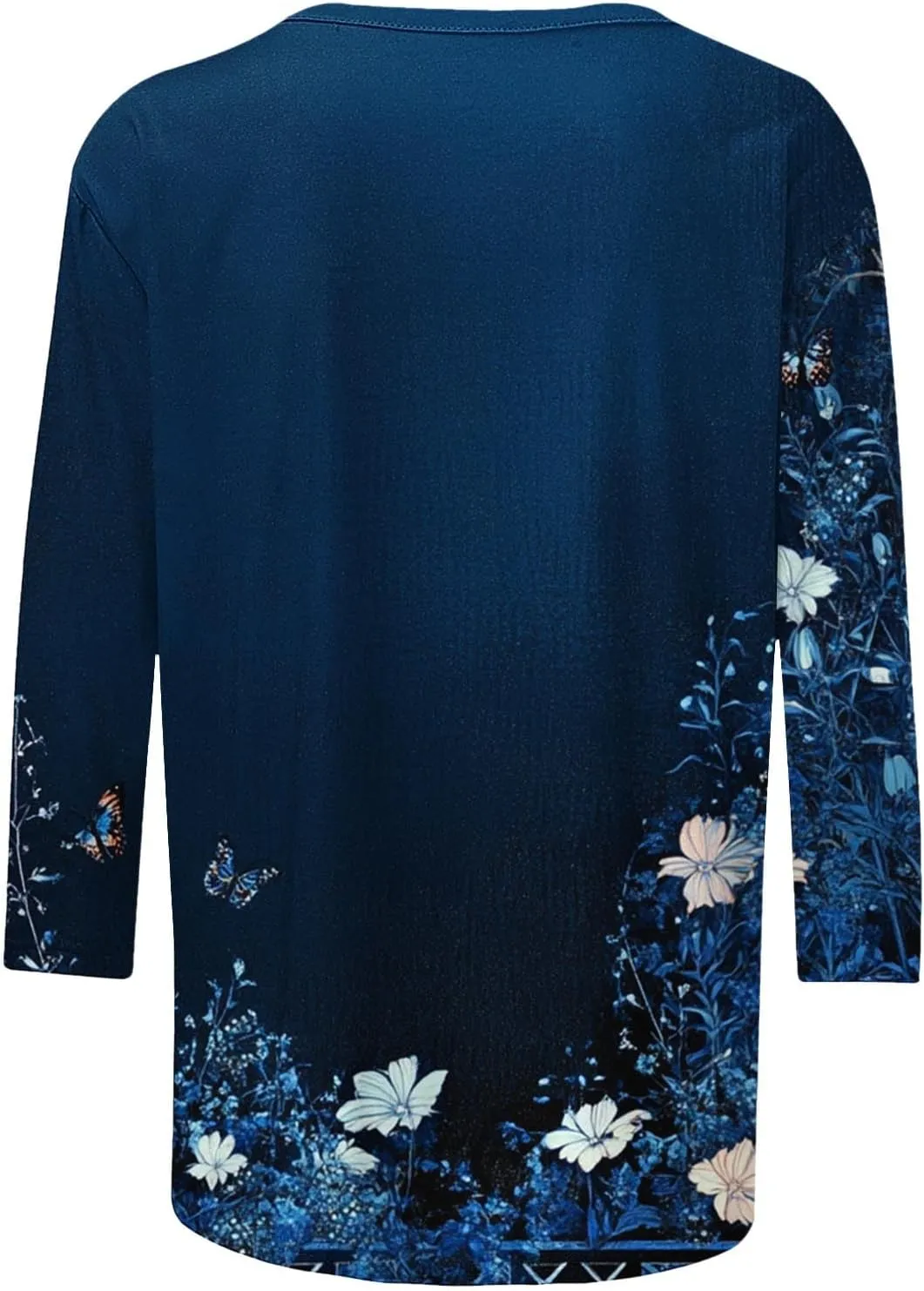 Ceboyel 3/4 Sleeve Tops for Women Summer Floral Paisley Print Tees Shirts Trendy Ladies Blouses Dressy Casual Clothing 2023