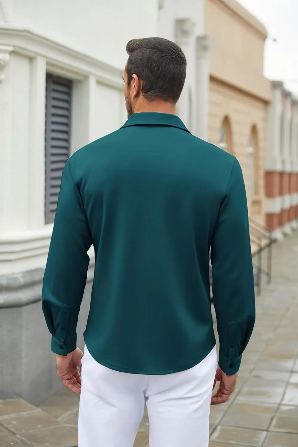 COOFANDY Men's Long Sleeve Wrinkle Free Shirt Casual Button Down Shirts Stretch Dress Shirt with Pocket