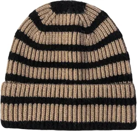 CORIRESHA Unisex Fashion Striped Beanie Cuffed Winter Warm Cozy Chunky Rib Knit Hat