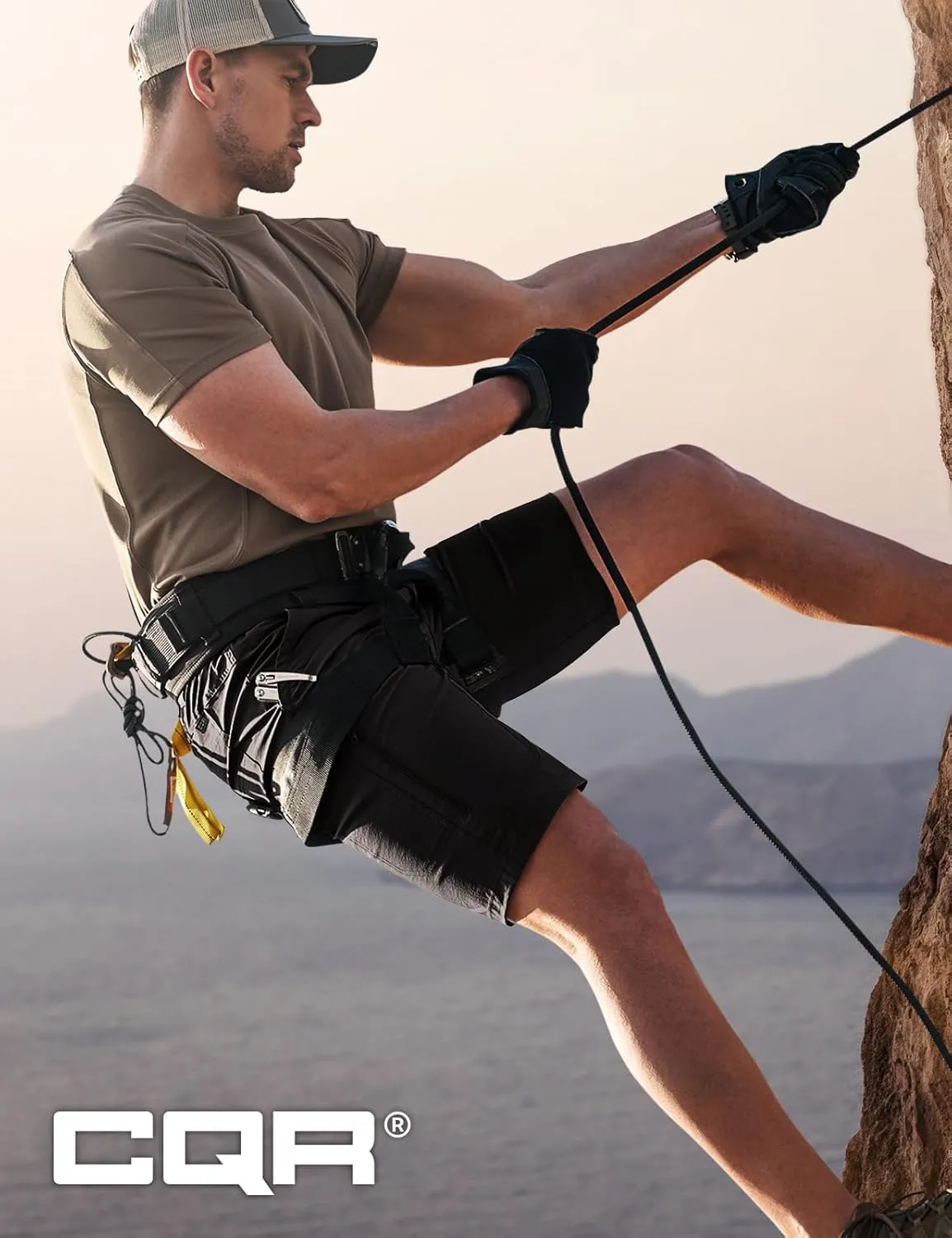 CQR Mens Quick-Dry Stretch Hiking Cargo Shorts  Lightweight Water-Resistant Tactical Casual, Golf & Outdoor with Pockets