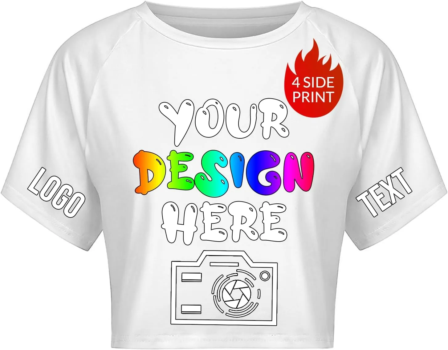 Custom Crop Top for Women Design Photo Logo Text Crop Tops Custom Baby Tee Personalized Short Sleeve Shirt for Mom