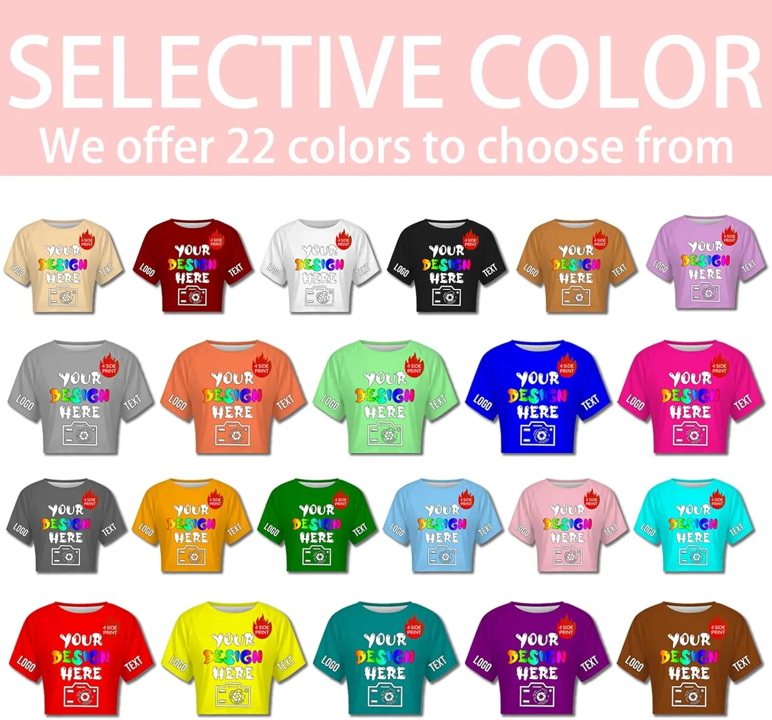 Custom Crop Top for Women Design Photo Logo Text Crop Tops Custom Baby Tee Personalized Short Sleeve Shirt for Mom
