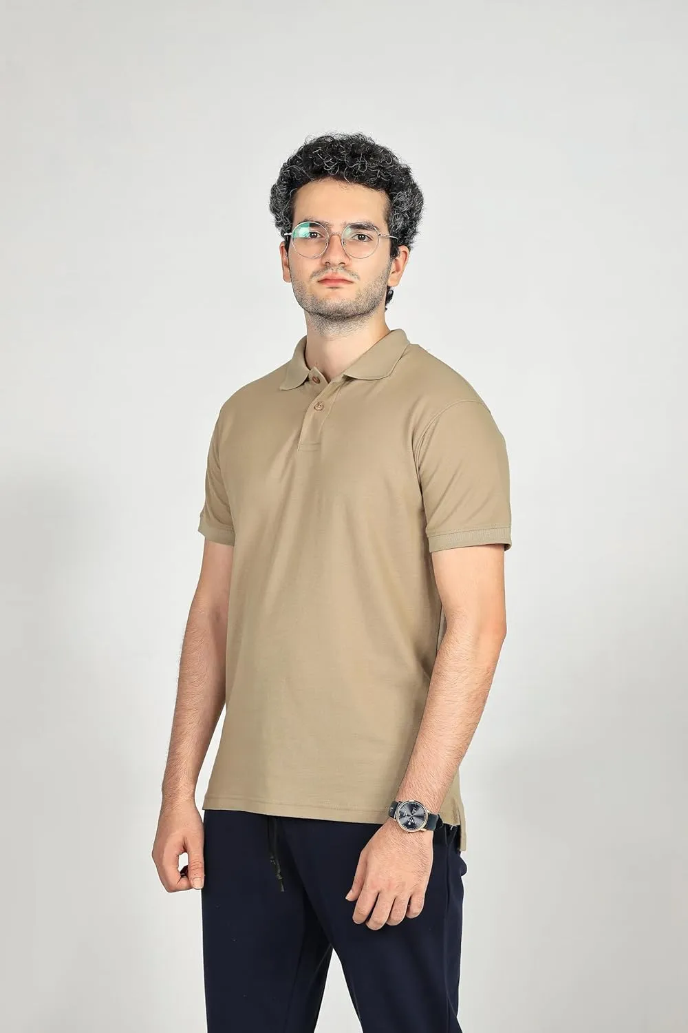 CUZO Men's Pique Polo Shirt 100% Soft Cotton Light Weight Short Sleeve for Men, Casual, 180 GSM