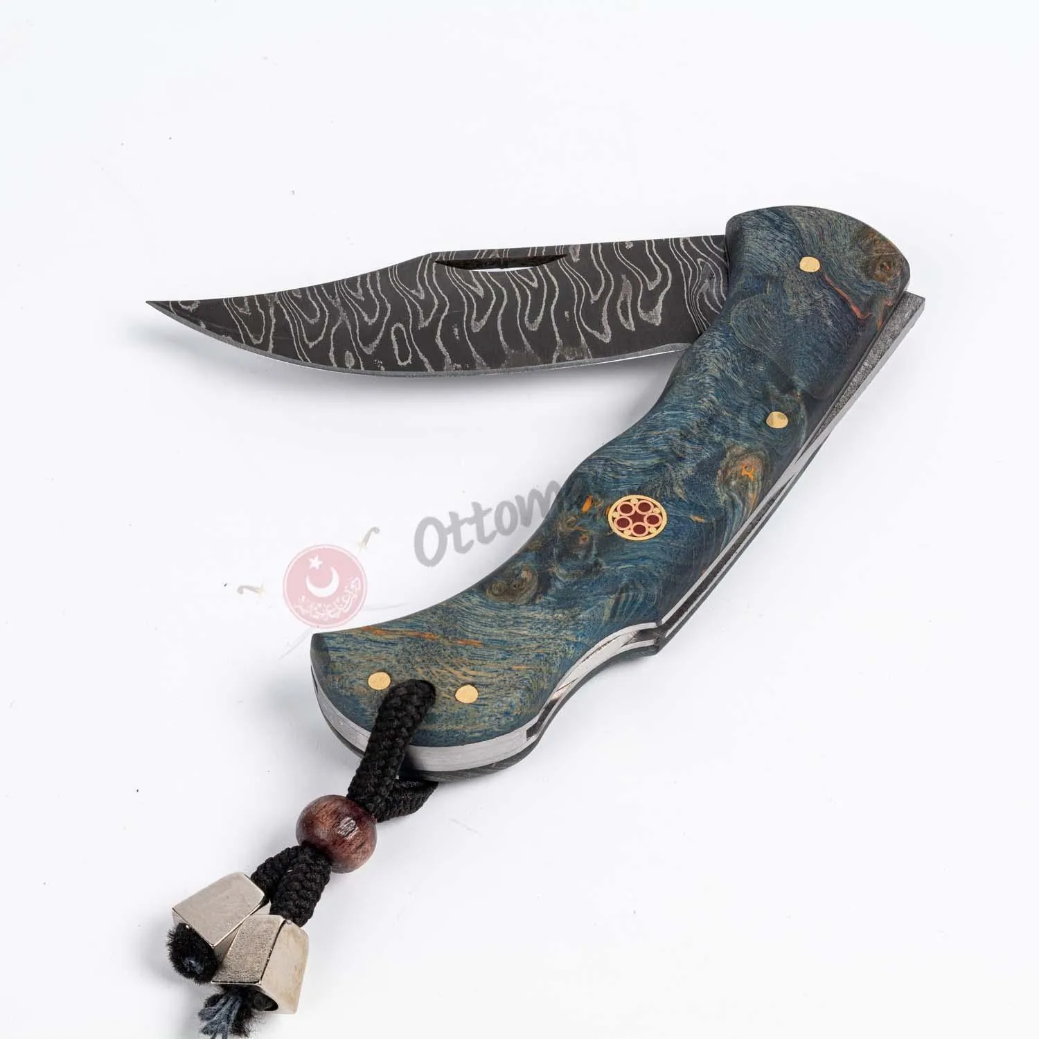 Damascus Steel Folding Pocket Knife