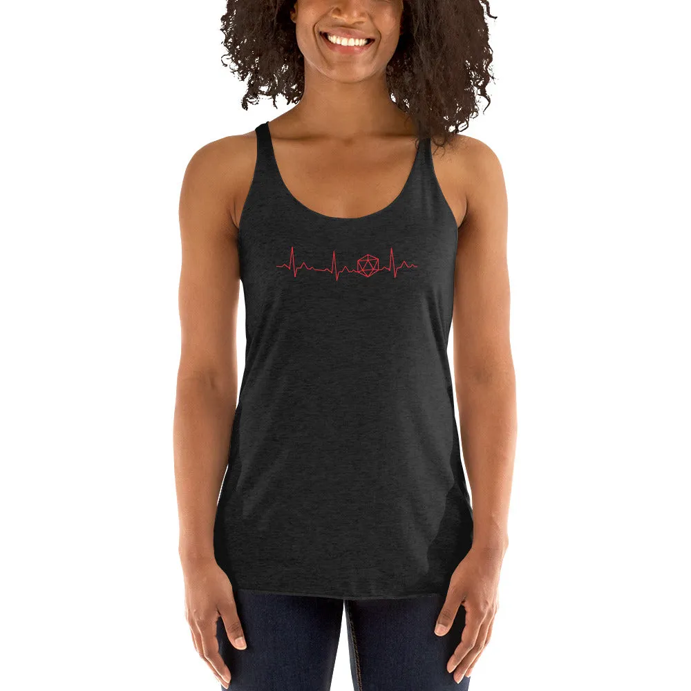Dice Heartbeat Women's Racer-back Tank-top