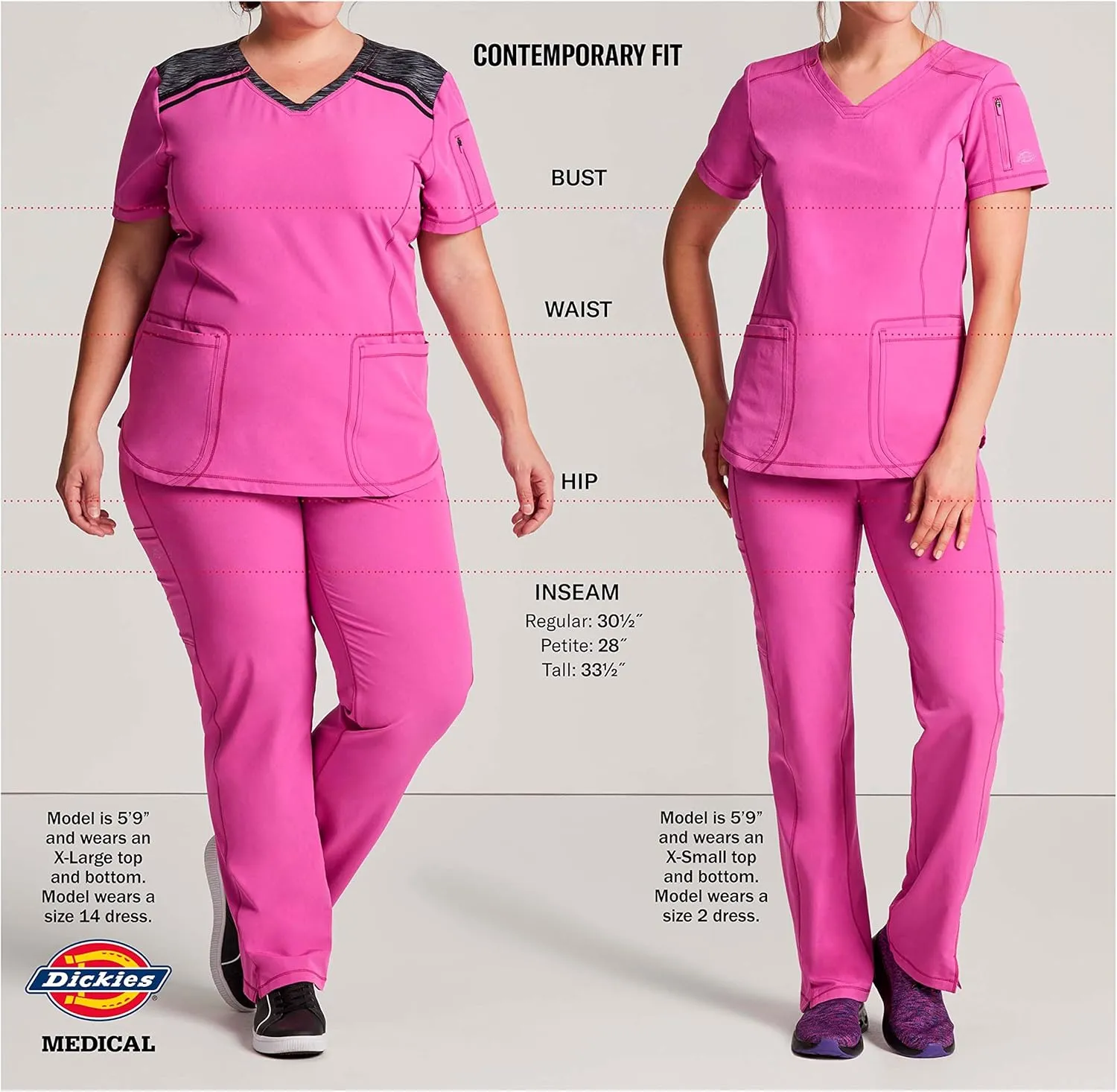 Dickies EDS Signature Women Scrubs Pant Mid Rise Tapered Leg Pull-on DK125