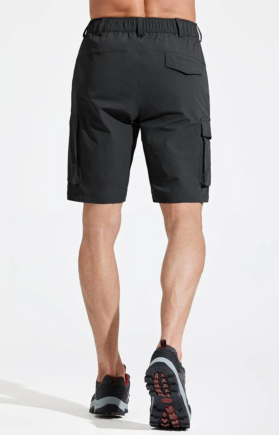Libin Men's Quick Dry Golf 10" Shorts, Lightweight Hiking Stretch Gear, Travel Fishing Casual Tactical Pockets Shorts
