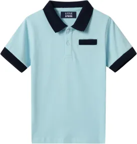 LittleSpring Boys Girls Polo Shirt School Uniform Short Sleeve Pique Polo T Shirt for Kids