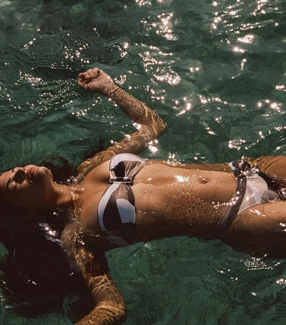 Melita Bandeau Bikini Curly Bone