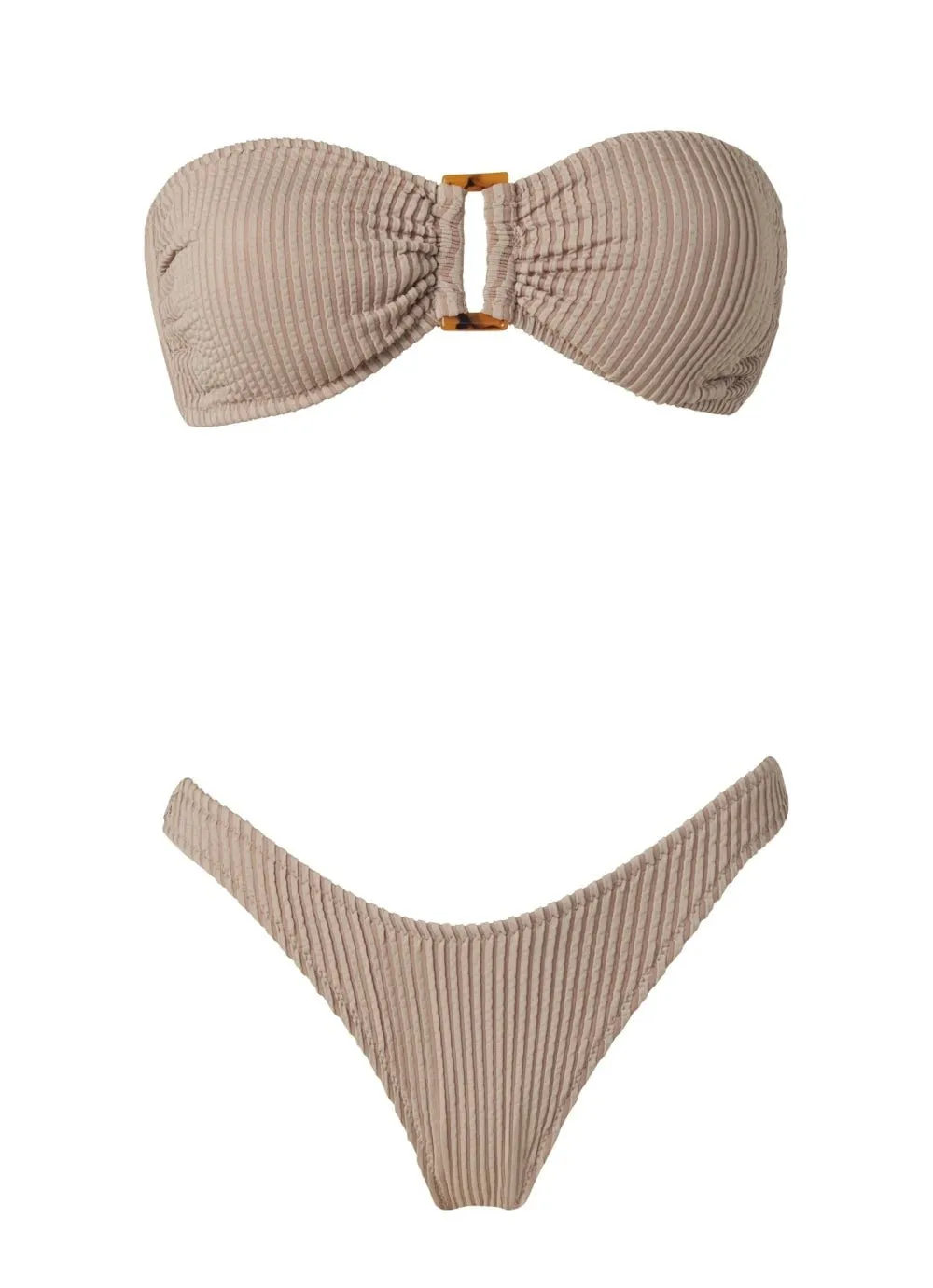 Melita Bandeau Bikini Curly Bone