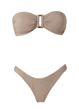 Melita Bandeau Bikini Curly Bone