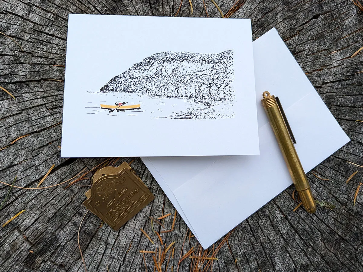 Montañas - Canoeing Dog Blank Greeting Card