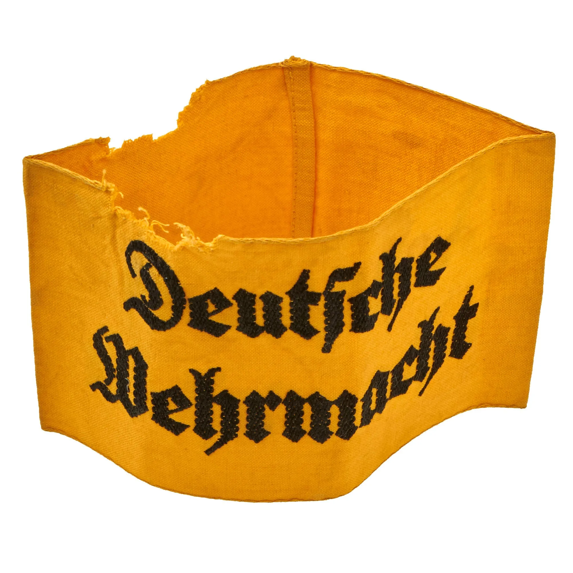 Original German WWII Armband Lot - (1) Deutsche Wehrmacht Civilian Service Armbands and (1) Stretcher Bearer Armband - 2 Items