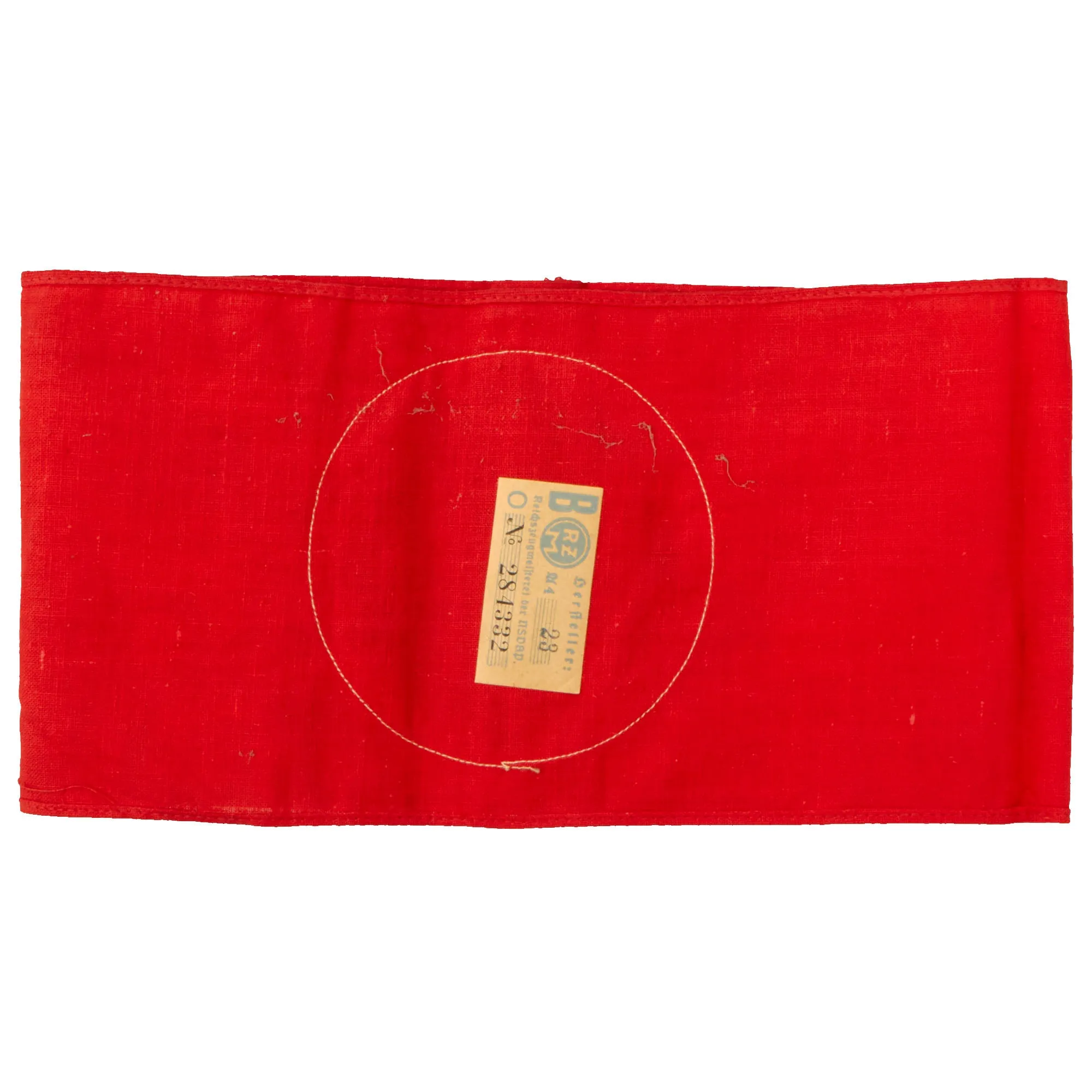 Original German WWII SA Wehrmannschaft Defense Team Training Armband with Paper RZM Tag - RZM A4/23