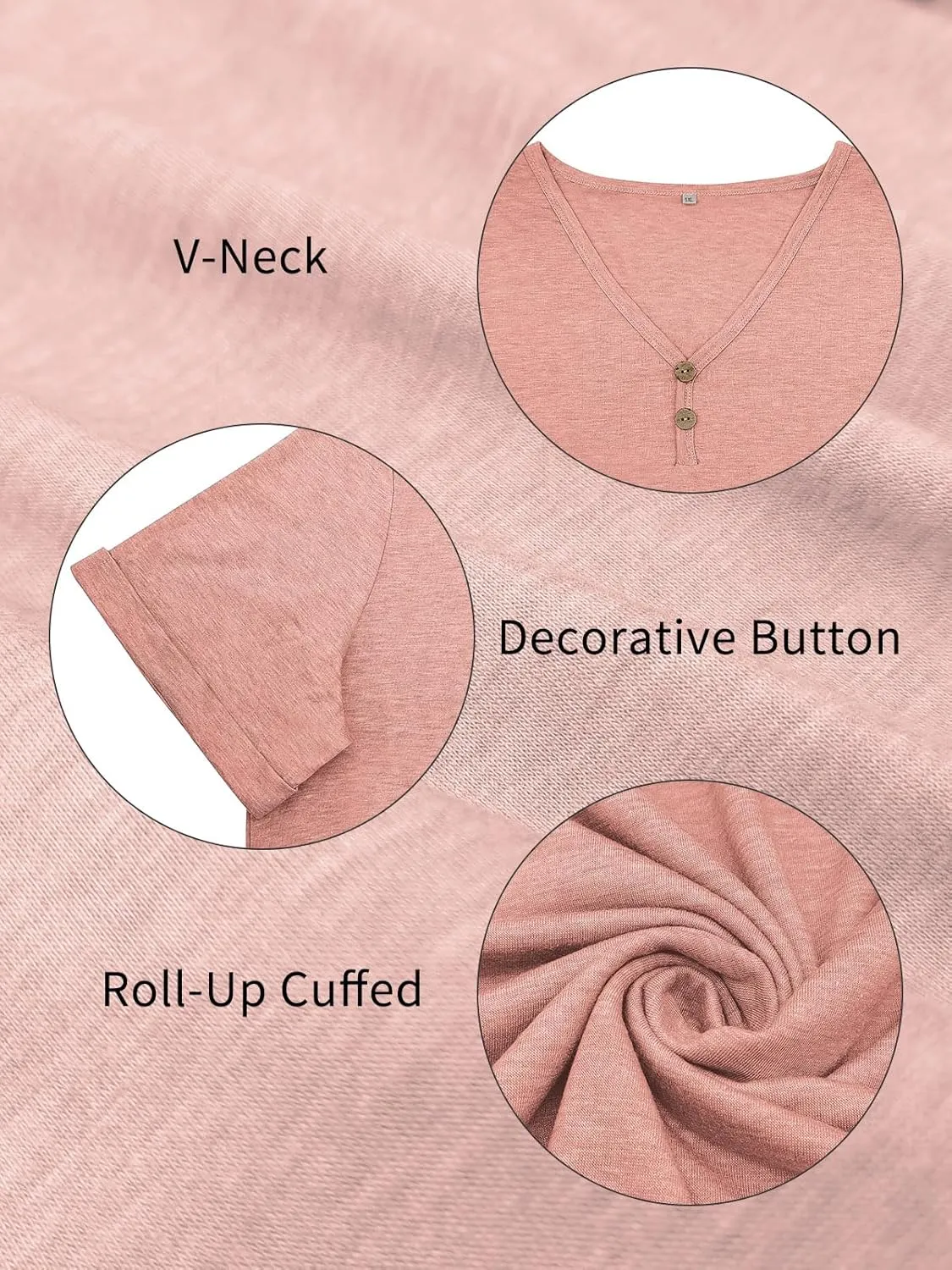 ROSRISS Plus Size Tops for Women Casual V-Neck Side Split Blouses Loose Fit Short Sleeve Tees Summer Cozy Buttons Shirts