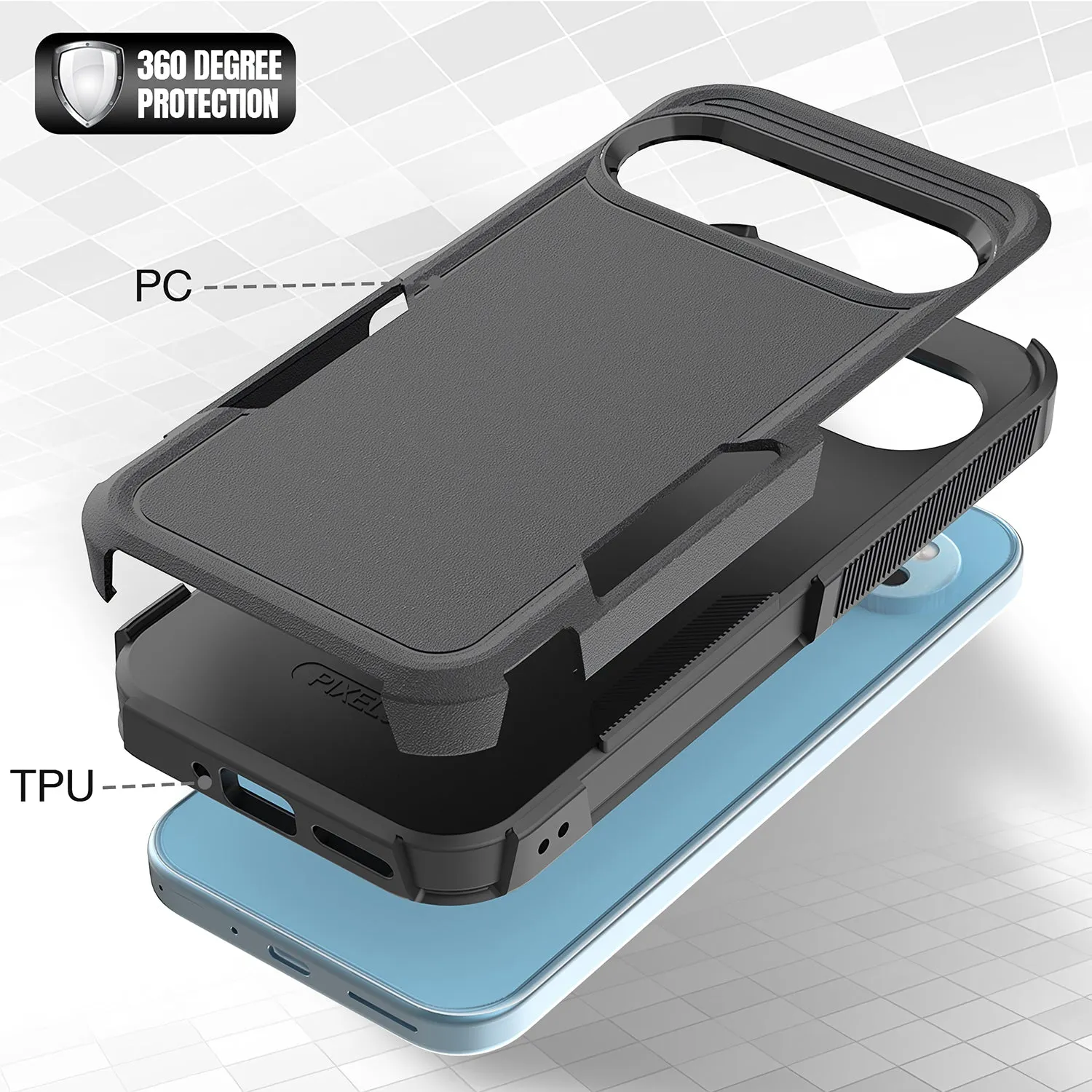 Tough On Google Pixel 9 Case Tough Armor Black