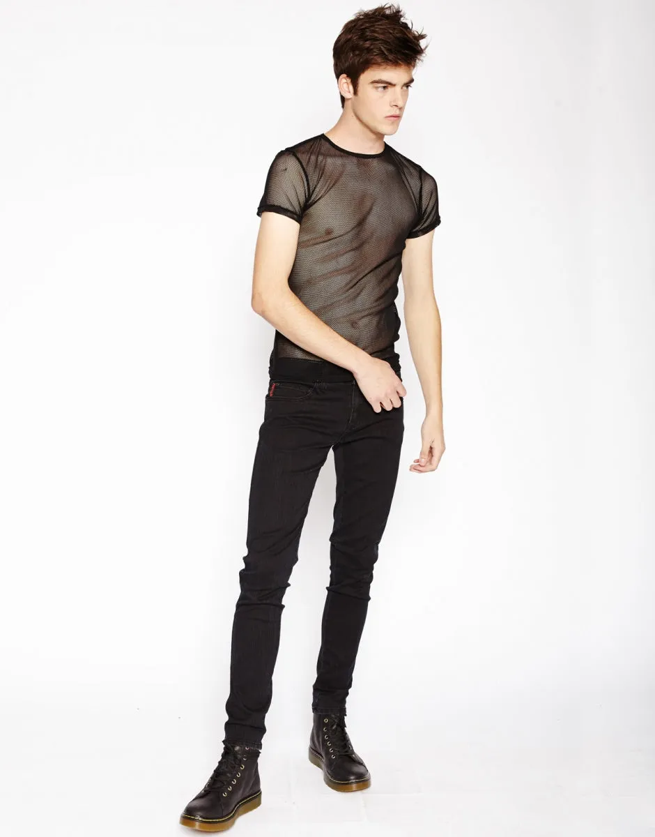 Tripp NYC Short Sleeve Mesh Top