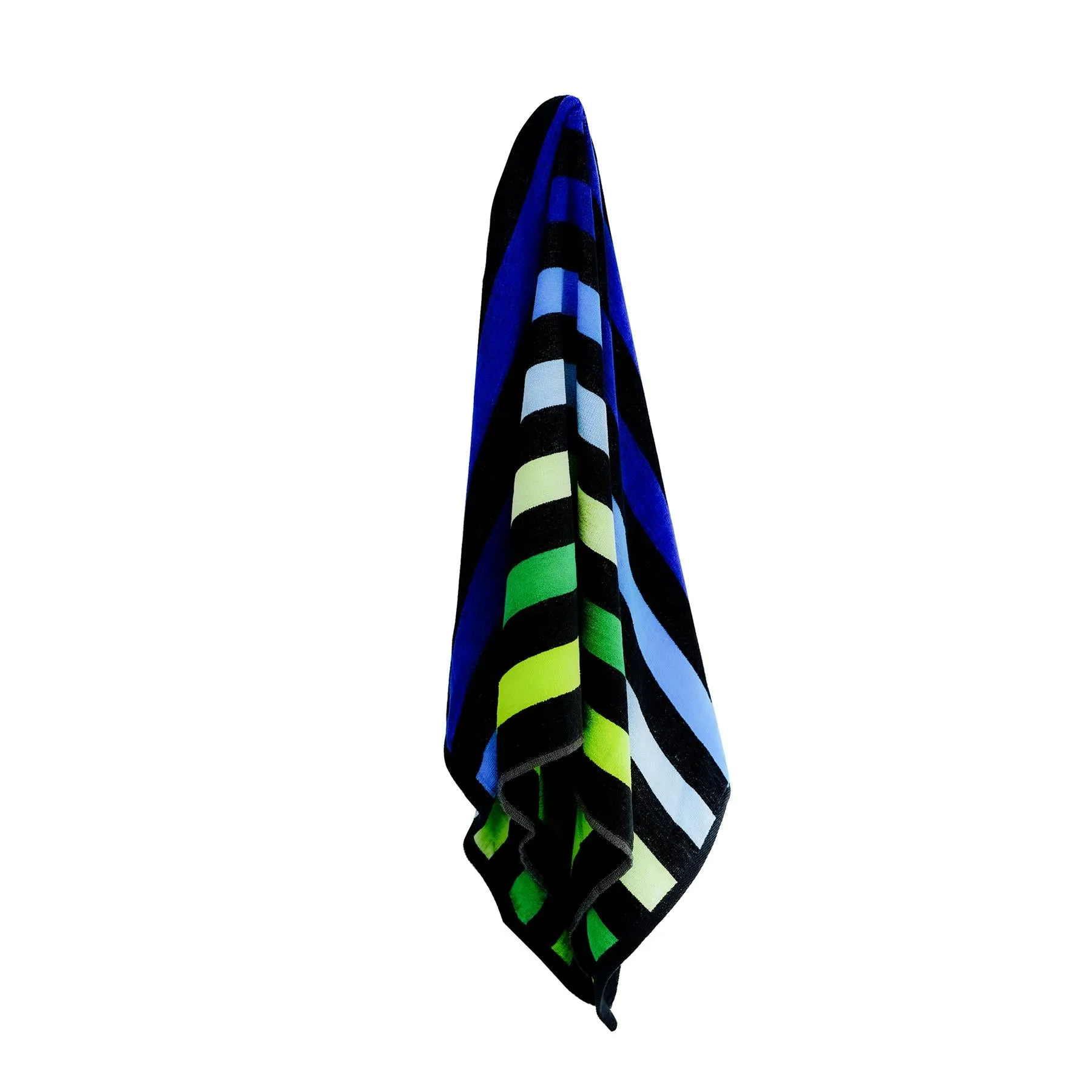 Velour Striped Beach Towel Blue Oasis