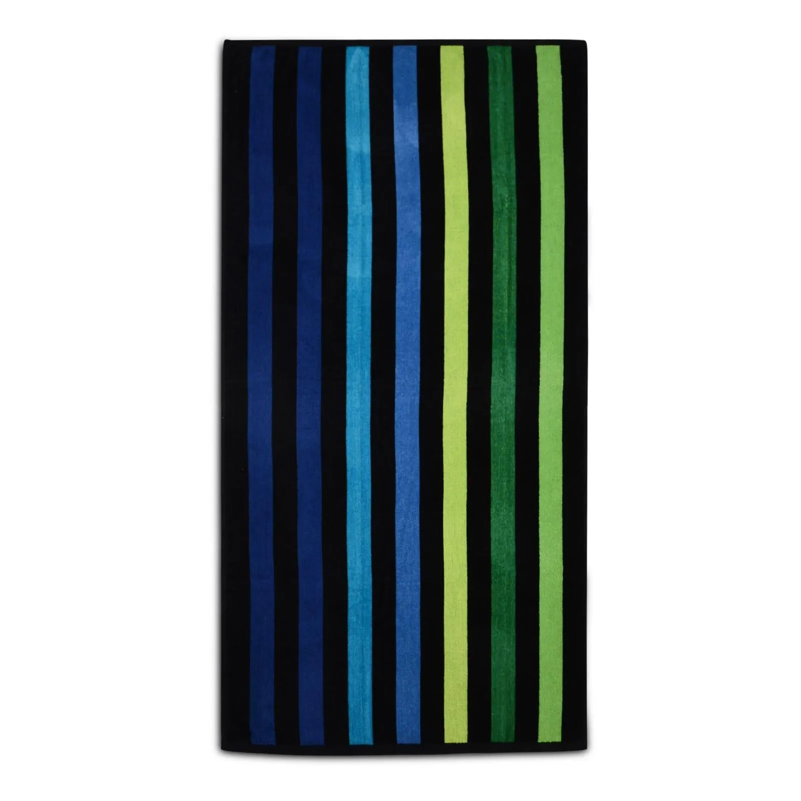 Velour Striped Beach Towel Blue Oasis