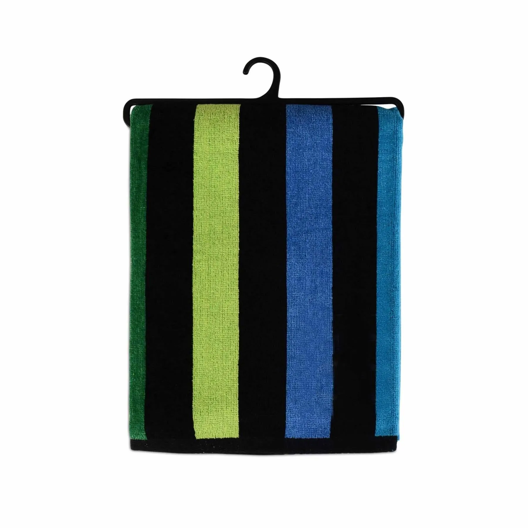 Velour Striped Beach Towel Blue Oasis